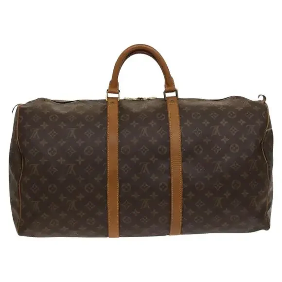 LOUIS VUITTON Monogram Keepall 55 Boston Bag M41424